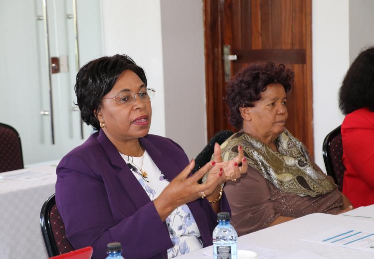 Prof. Margaret Kobia during session discussions