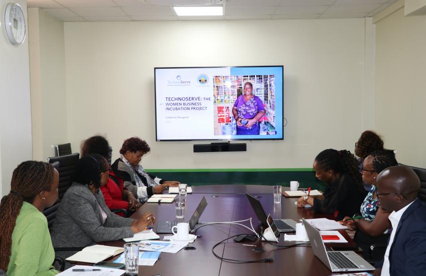 WEE Hub team meeting with representatives of Cooperative Bank