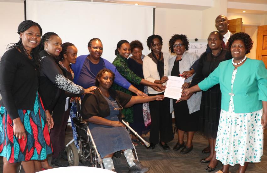 Representatives of NABWEE National Caucus present memorandum