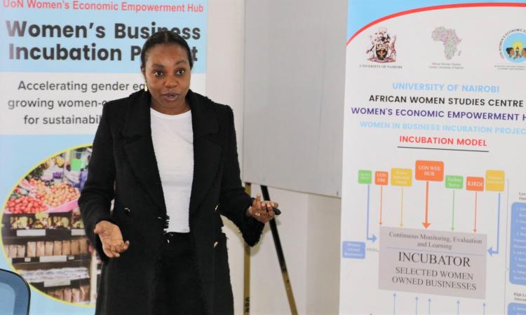 Dr.Agnes Meroka makes presentation during meeting