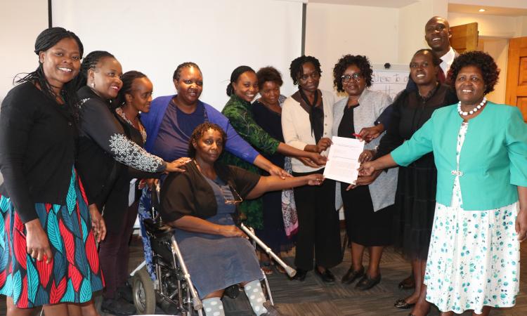 Representatives of NABWEE National Caucus present memorandum