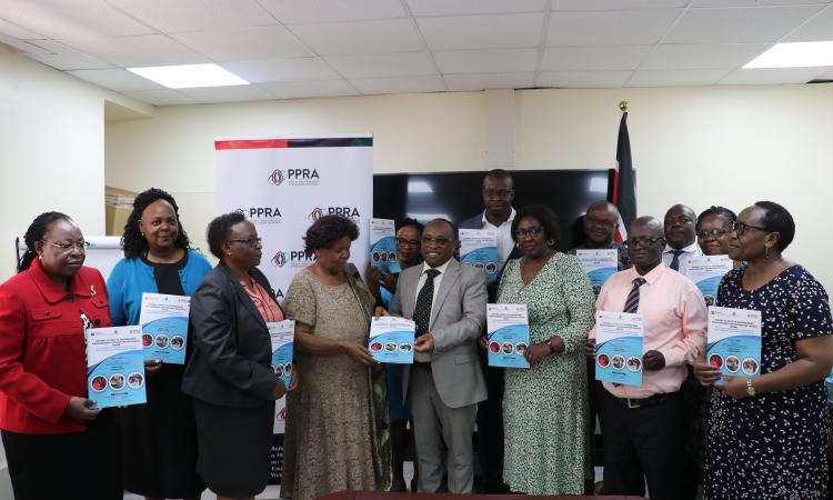 Prof Wanjiku Kabira hands over AGPO study Technical Report to PPRA Director General