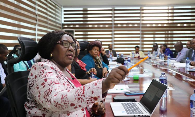 Prof. Kiriti makes presentation on research findings from WEE Hub's AGPO study