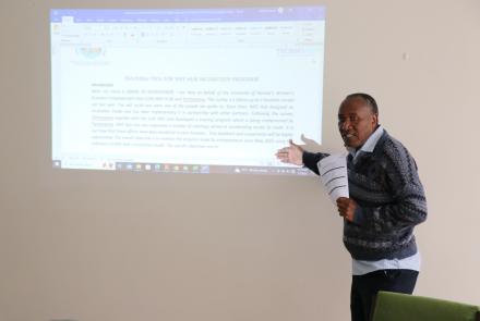 Dr. Samuel Wakibi leads training session ahead of monitoring exercise