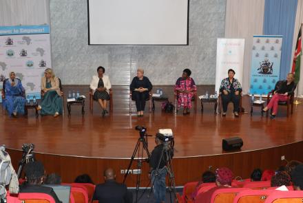 Panelists at the Vital Voices Engage Fellowship Forum