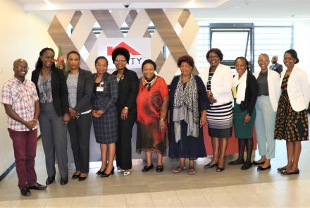 WEE Hub representatives with Equity Foundation/bank team